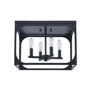 Ruby Ridge 4-Light 15" Flush Mount in Black