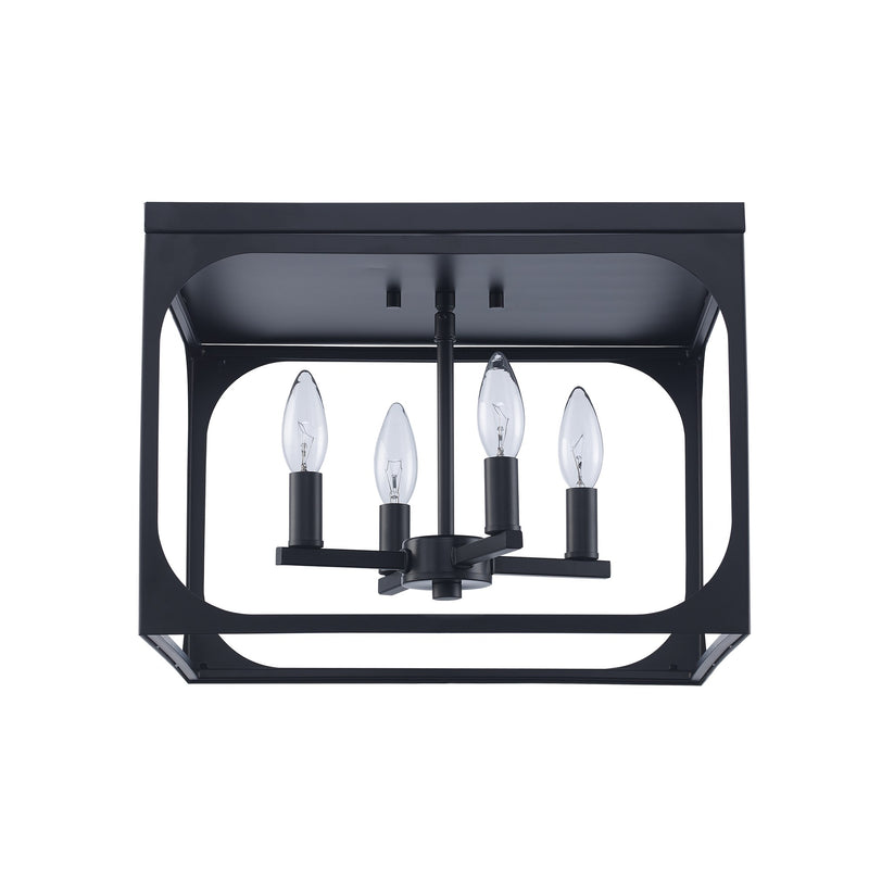 Ruby Ridge 4-Light 15" Flush Mount in Black