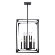 Ruby Ridge 8-Light 17" Foyer Pendant in Black