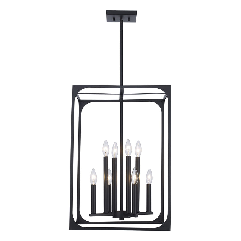 Ruby Ridge 8-Light 17" Foyer Pendant in Black