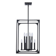 Ruby Ridge 8-Light 17" Foyer Pendant in Black