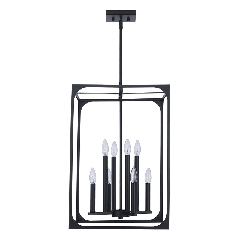 Ruby Ridge 8-Light 17" Foyer Pendant in Black
