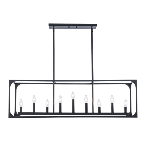 Ruby Ridge 9-Light 44" Linear Pendant in Black