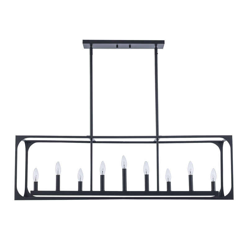 Ruby Ridge 9-Light 44" Linear Pendant in Black