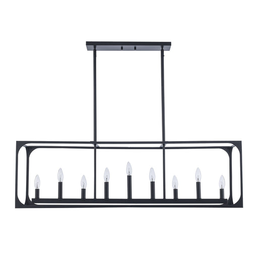 Ruby Ridge 9-Light 44" Linear Pendant in Black