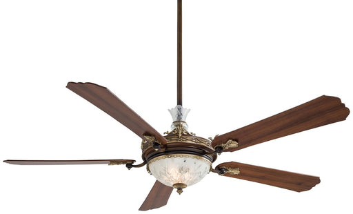 Cristafano 68" LED Ceiling Fan in Belcaro Walnut / Dark Walnut
