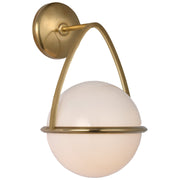 Lisette Bracketed Wall Sconce in Hand-Rubbed Antique Brass