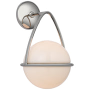 Lisette Bracketed Wall Sconce in Polished Nickel