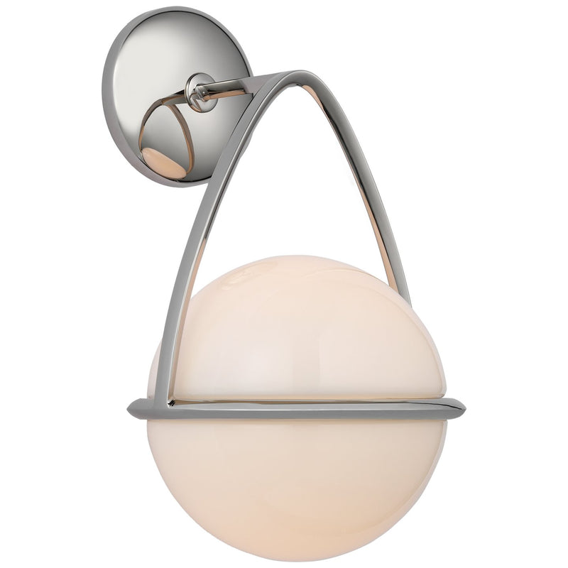 Lisette Bracketed Wall Sconce in Polished Nickel