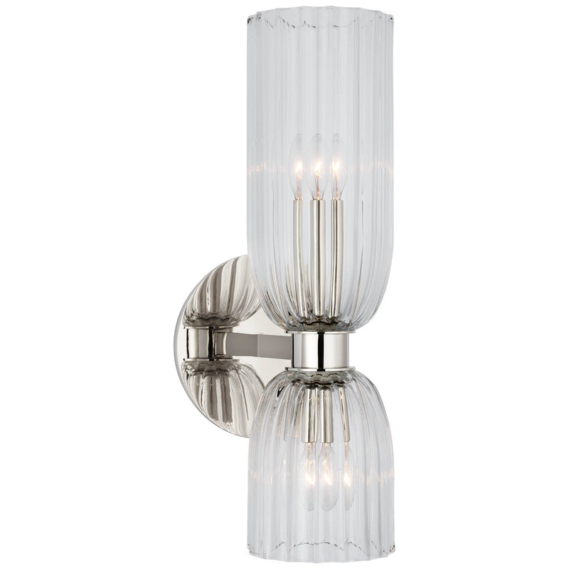 Asalea 16" 2-Light Wall Sconce in Polished Nickel
