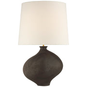 Celia Large Right Table Lamp in Stained Black Metallic