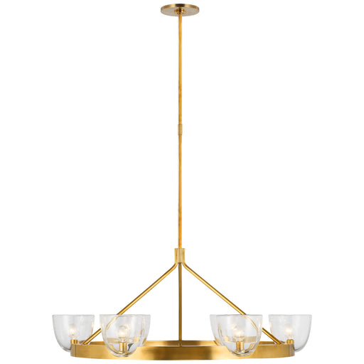 Carola LED Chandelier in Hand-Rubbed Antique Brass