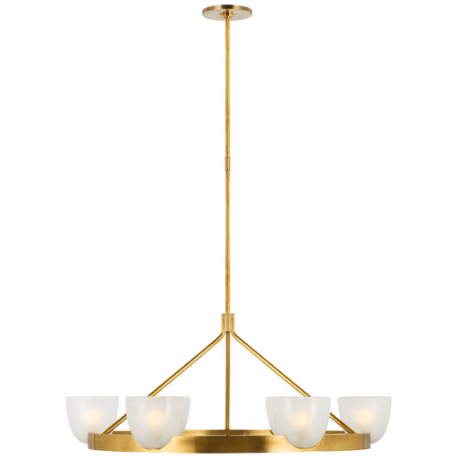 Carola LED Chandelier in Hand-Rubbed Antique Brass
