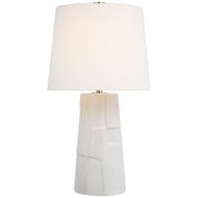 Braque Medium Debossed Table Lamp in Mixed White