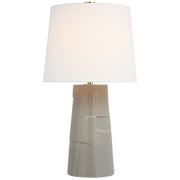 Braque Medium Debossed Table Lamp in Shellish Gray