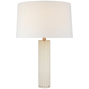 Fallon LED Table Lamp in White Glass