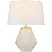 Gemma LED Table Lamp in White Glass
