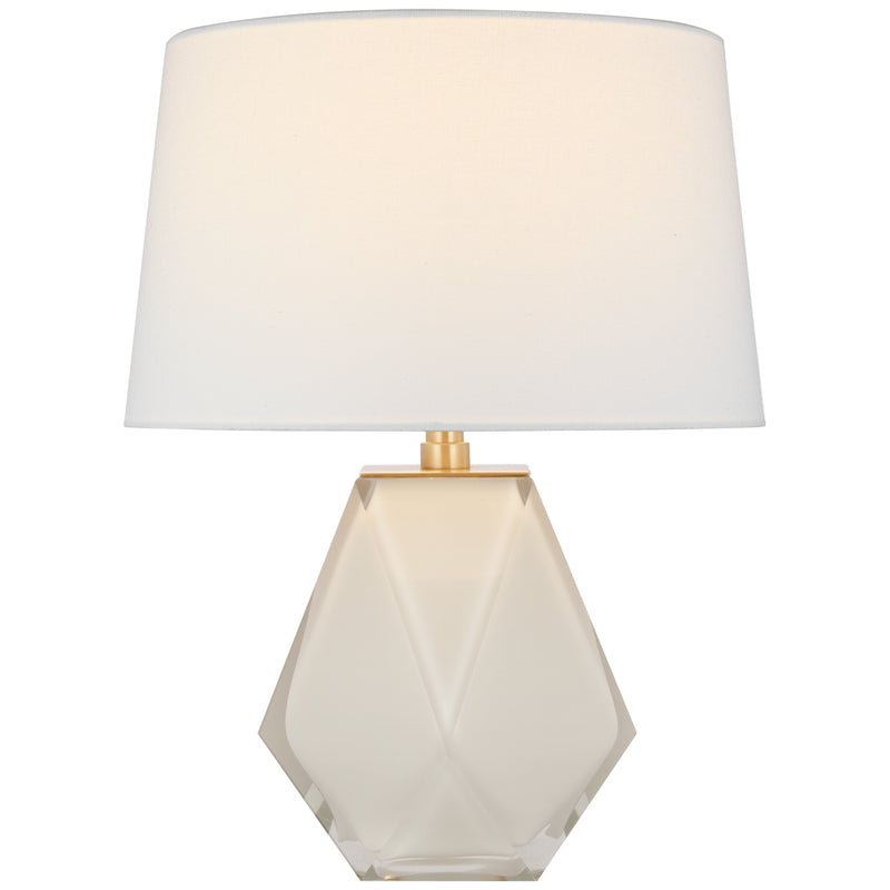 Gemma LED Table Lamp in White Glass