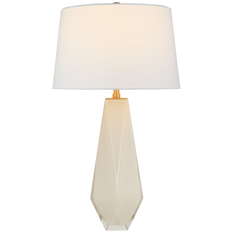 Gemma LED Table Lamp in White Glass