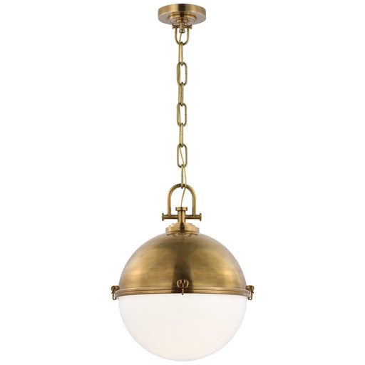 Adrian LED Pendant in Antique-Burnished Brass