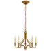 Mykonos LED Chandelier in Antique-Burnished Brass