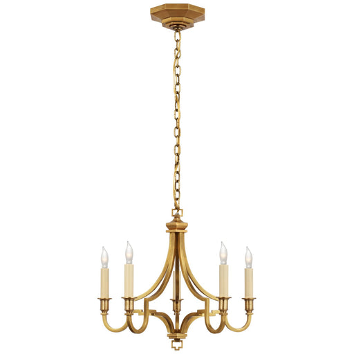 Mykonos Small 5-Light Chandelier in Antique-Burnished Brass