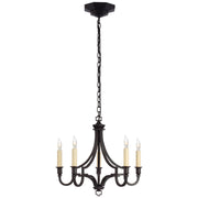 Mykonos Small 5-Light Chandelier in Aged Iron