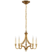 Mykonos Small 5-Light Chandelier in Gilded Iron
