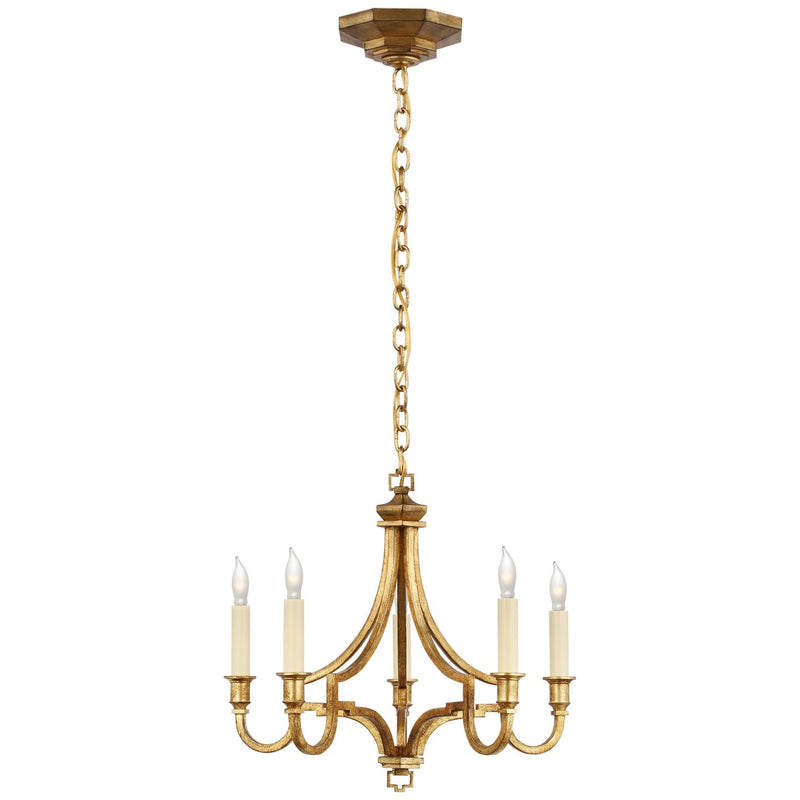 Mykonos Small 5-Light Chandelier in Gilded Iron