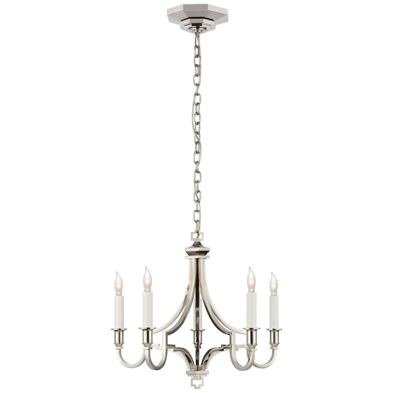 Mykonos Small 5-Light Chandelier in Polished Nickel