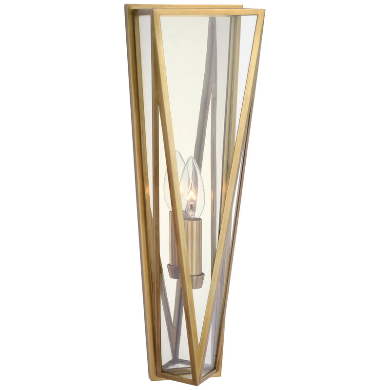 Lorino Medium Wall Sconce in Hand-Rubbed Antique Brass