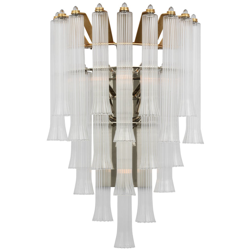 Lorelei Large Waterfall 4-Light Wall Sconce in Gild