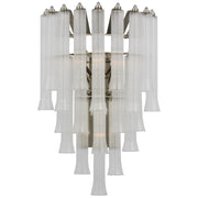 Lorelei Large Waterfall 4-Light Wall Sconce in Polished Nickel