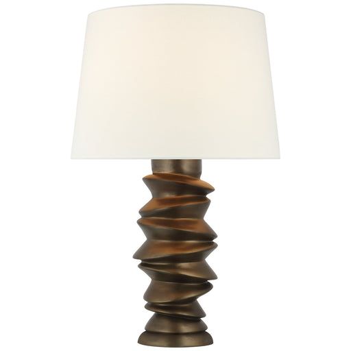 Karissa Medium Table Lamp in Antique Bronze Leaf