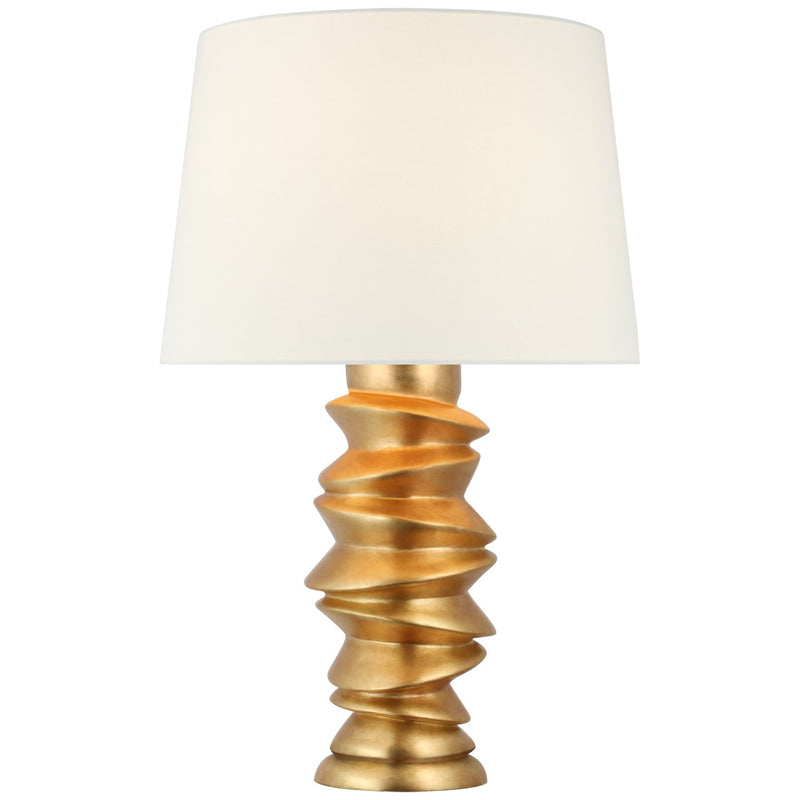 Karissa Medium Table Lamp in Antique Gold Leaf