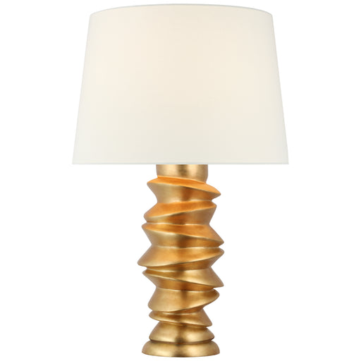 Karissa LED Table Lamp in Antique Gold Leaf