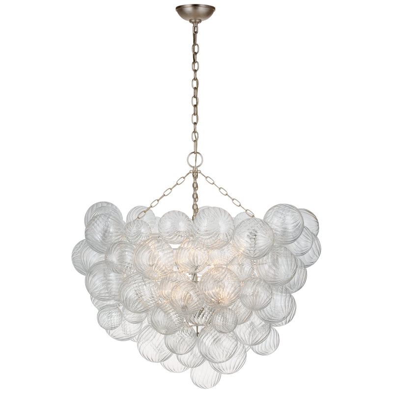 Talia LED Chandelier in Burnished Silver Leaf