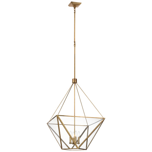 Lorino LED Lantern in Hand-Rubbed Antique Brass