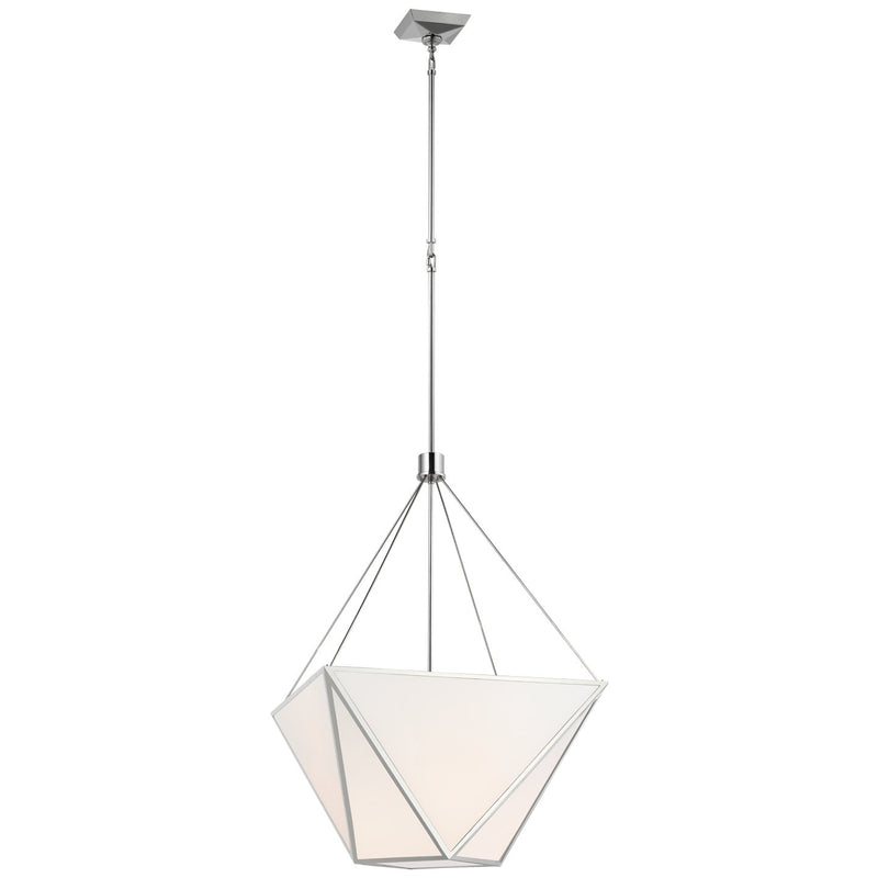 Lorino Large 22" Lantern Pendant in Polished Nickel