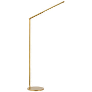 Cona Large Articulating Floor Lamp in Antique-Burnished Brass