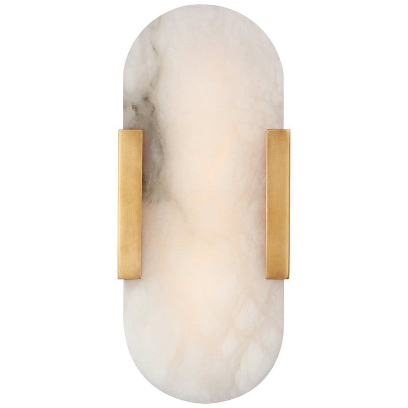 Melange 10" Elongated Wall Sconce in Antique-Burnished Brass