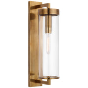 Liaison Large Bracketed Outdoor Wall Sconce in Antique-Burnished Brass