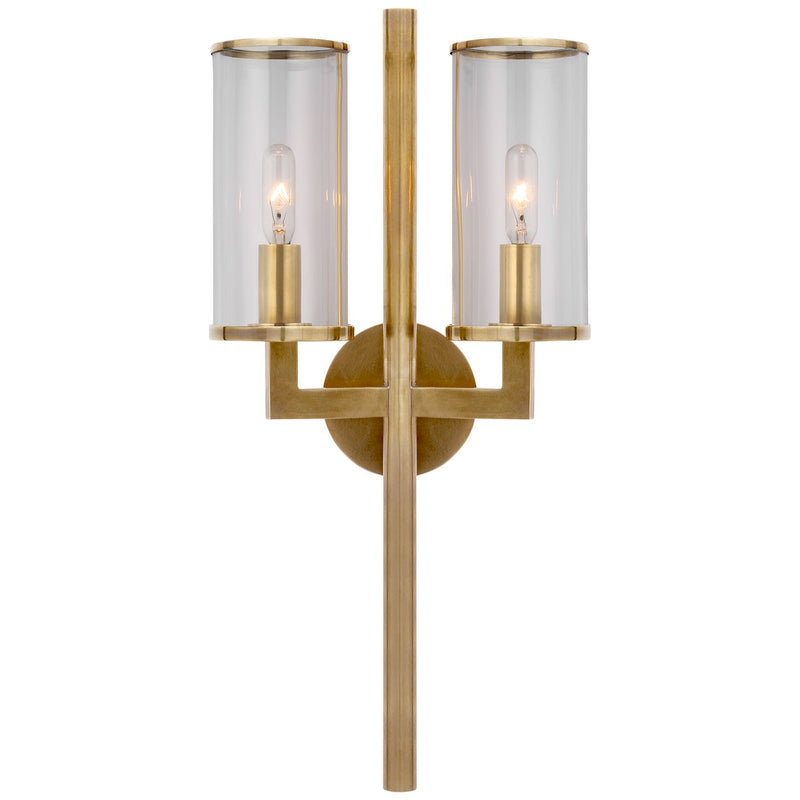 Liaison Double 2-Light Wall Sconce in Antique-Burnished Brass