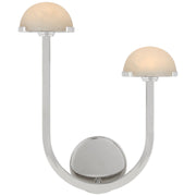 Pedra 15" Asymmetrical Right Wall Sconce in Polished Nickel