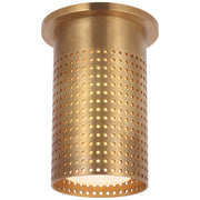 Precision Short Monopoint Flush Mount in Antique-Burnished Brass