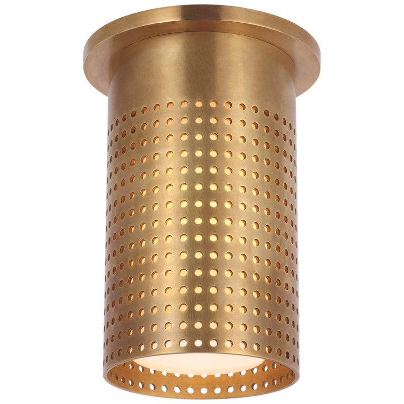 Precision Short Monopoint Flush Mount in Antique-Burnished Brass