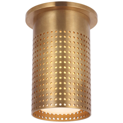 Precision Short Monopoint Flush Mount in Antique-Burnished Brass