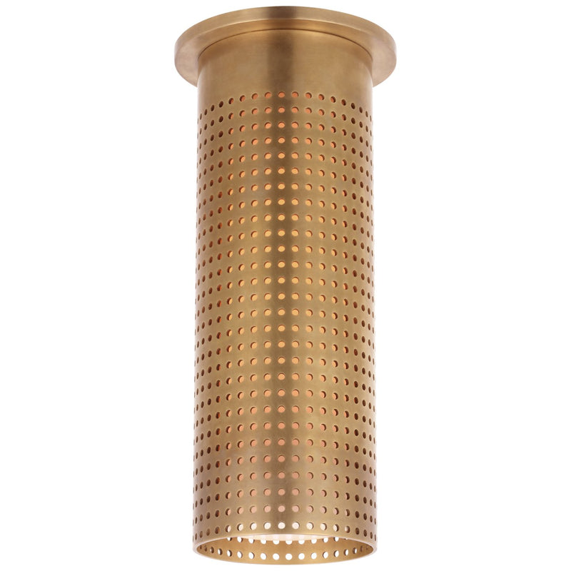 Precision Tall Monopoint Flush Mount in Antique-Burnished Brass