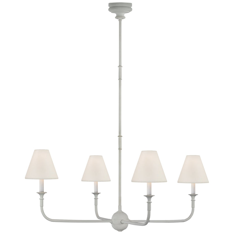 Piaf Large 4-Light Chandelier in Plaster White