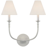 Piaf 2-Light Wall Sconce in Plaster White